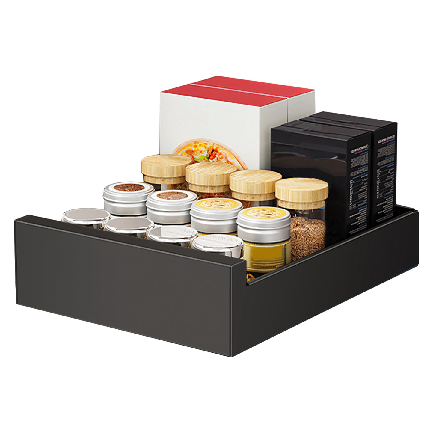 Cabinet Organizer Carbon Steel Slide Out Drawer Storage