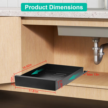 Cabinet Organizer Carbon Steel Slide Out Drawer Storage